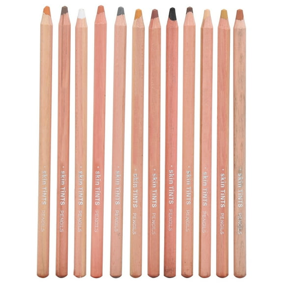 Xirurus Pastel Pencils Portrait HandPainted Toner Professional Charcoal Drawing Painting Tool Set for Sketching 12 Count