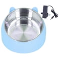 thumbnail image 1 of Xirurus Pet Heating Bowl – 304 Stainless Steel, 15° Incline, 0‑30°C Adjustable, Overheat‑Off, Keeps Food & Water Warm for Cats & Small Pets, 1 of 12