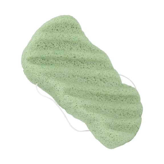 Xirurus Plant Fiber Facial Sponge Washable Reusable Portable Face Cleansing Exfoliating Bath Puff Green 6.3 inches / 16 cm[cite: 1]