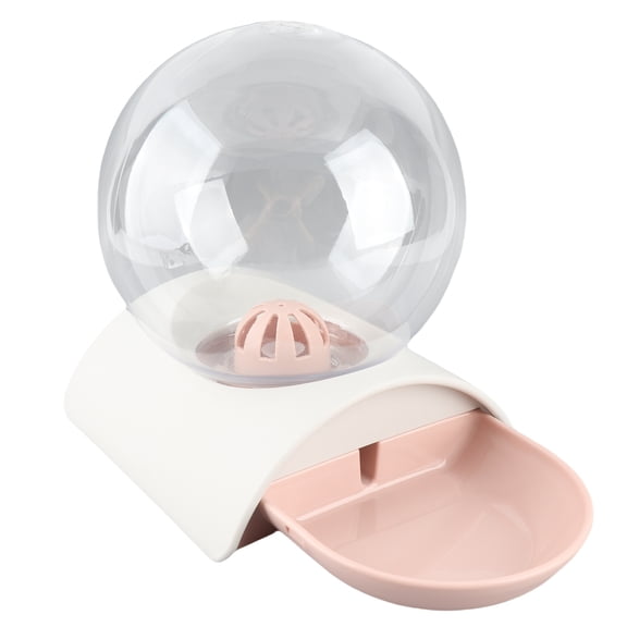 Xirurus Plastic Bubble High Capacity Eco-Friendly Pet Drinking Bowl Water Dispenser Automatic Gravity Feeder for Cats and Dogs, Pink (11.4 inches / 29 cm Height)