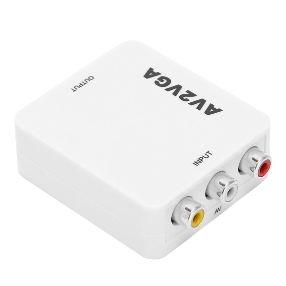 Xirurus Portable AV to VGA Converter 1920x1080 HD Video Adapter with USB Cable