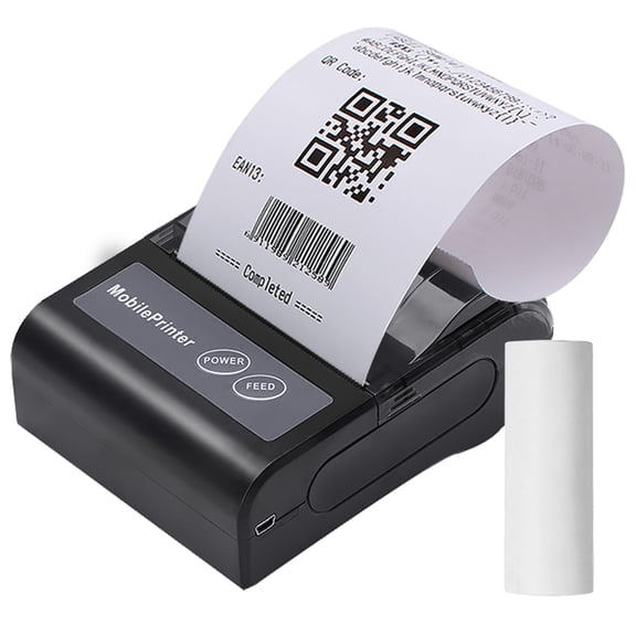 Xirurus Portable Bluetooth 80mm Direct Thermal Receipt Printer (3.15 inches / 80mm) Mini POS Mobile Printer with Rechargeable Battery Support ESC/POS Compatible with Android iOS Win, Black [cite: 11]