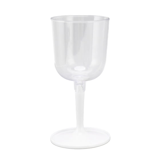 Xirurus Portable Collapsible Wine Glass Detachable Plastic Wine Glasses for Outdoor Camping Travel 10oz White