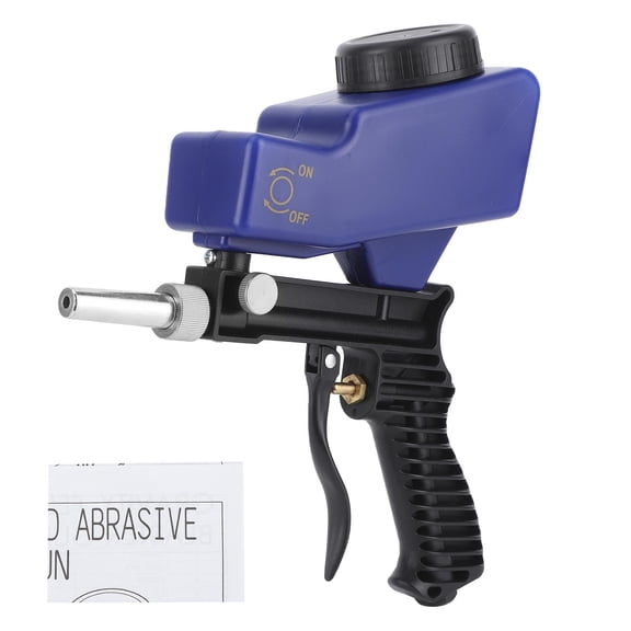 Xirurus Portable Gravity Sandblaster – Lightweight, Adjustable Flow, 7.9"×11.8" Small‑Size Blue Gun for Auto & Metal Detail Work