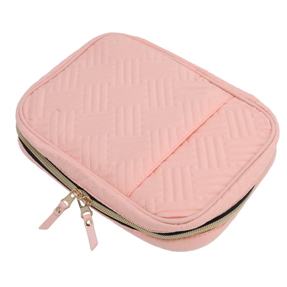 Xirurus Portable Jewelry Travel Case Ring Binder Storage Book with Clear Pockets Zippered Organizer for Necklaces Earrings Rings Bracelets Pink 11.02in