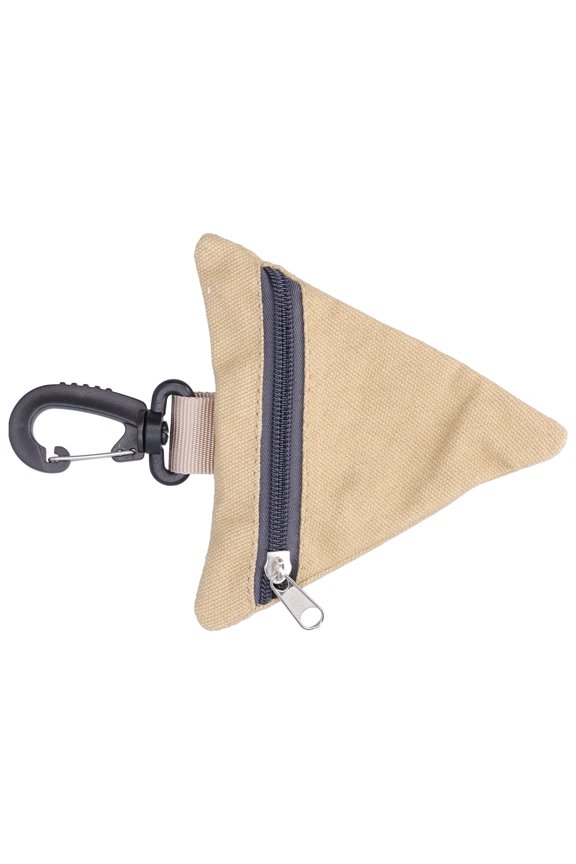 Xirurus Portable Triangular Fanny Pack Heavy Duty Oxford Cloth Tactical Coin Purse for Outdoor Sports Travel Hiking Camping Accessories Pack (Khaki, 6.7x5.1x0.8 inches / 17.0x13.0x2.0 cm)