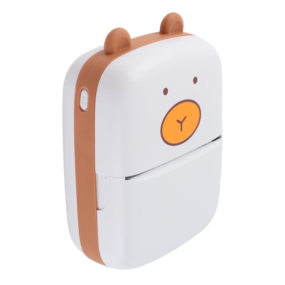 Xirurus Portable Wireless Mini Photo Printer for Students, Cute Bear Shape Pocket Sticker Printer with Bluetooth 4.0, Includes Print Paper and Data Cable for Android iOS, 1000mAh Battery