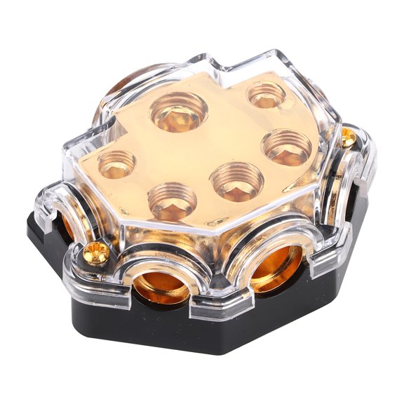 Xirurus Power Distribution Block 1 in 5 Ways Out Ground Cable Splitter Distributor for Auto Car Boat Audio Modification