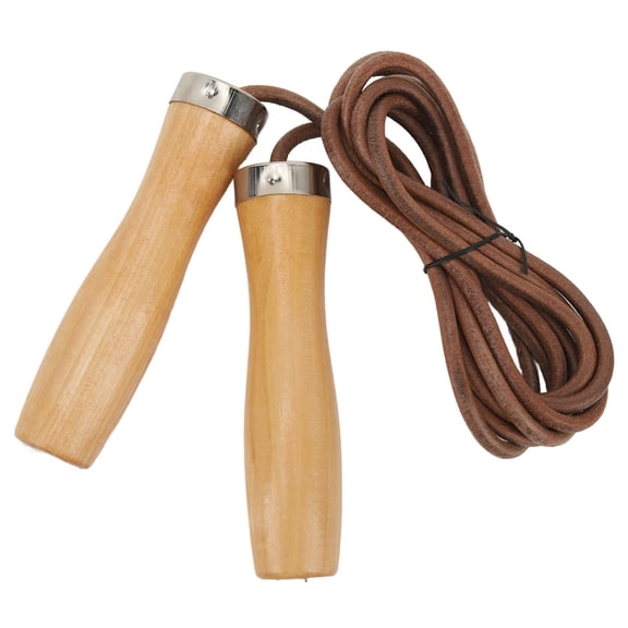 Xirurus Premium Cowhide Jump Rope with Ergonomic Wooden Handle, Portable & Highly Effective Skipping Rope for Adult Fitness Exercise, Boxing, and Cross-Training (Length: 118 inches / 300 cm)
