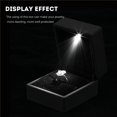 thumbnail image 1 of Xirurus Premium LED Lighted Ring Storage Box, Fashionable Engagement Jewelry Display Case with Soft Plush Interior, Perfect for Wedding Proposals and Anniversaries, 2.56 inches / 6.5 cm, Black, 1 of 9