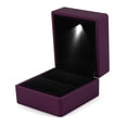thumbnail image 1 of Xirurus Premium LED Lighted Ring Storage Box, Fashionable Engagement Jewelry Display Case with Soft Plush Interior, Perfect for Wedding Proposals and Anniversaries, 2.56 inches / 6.5 cm, Purple, 1 of 9