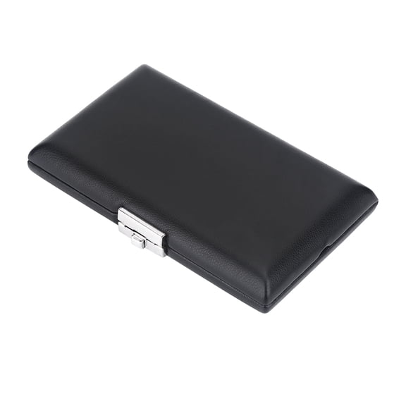 Xirurus Premium PU Leather Cover Black Bassoon Reed Container Box Case Holder with Protective Soft Inner Pad, Secure Storage Slots for 6 Pcs Reeds, 5.04 x 3.15 inches / 12.8 x 8 cm