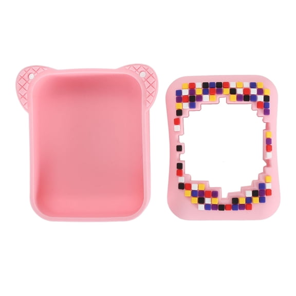 Xirurus Premium Protective Silicone Cover Case for Bitzee Interactive Toy Digital Pet Virtual Electronic Pet Shell Skin Accessory with Anti Loss Neck Lanyard Chain Measures 3.23x2.95 Inches, Pink