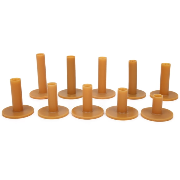 Xirurus Premium Rubber Golf Tees Set, 10pcs Multi-Height Durable Driving Range Golf Trainer Aid Tee Holder and Golf Hitting Mat Accessories Kit (1.4 - 3.2 inches / 35 - 80 mm)