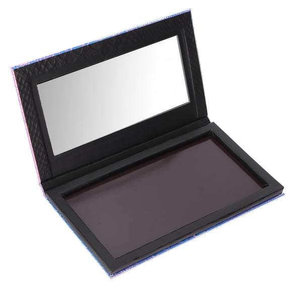 Xirurus Professional DIY Magnetic Empty Eyeshadow Makeup Palette with Mirror for Lipstick Blush Powder Storage, Crocodile Pattern PU Leather Organizer, Multicolor, 7.3 inches / 18.5 cm