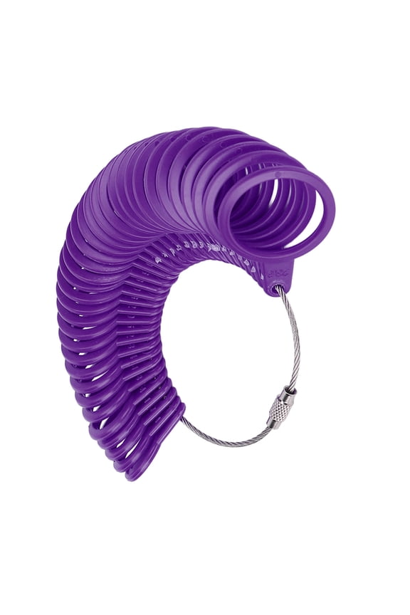 Professional Ring Sizer Measuring Tool and Finger Size Gauge Jewelry Sizing Tools Kit for Accurate Ring Finger Circumference Measurement Purple Edition