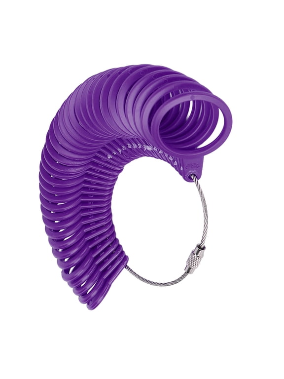 Professional Ring Sizer Measuring Tool and Finger Size Gauge Jewelry Sizing Tools Kit for Accurate Ring Finger Circumference Measurement Purple Edition