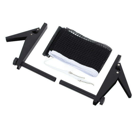 Xirurus Professional Standard Table Tennis Net Rack Set Indoor Ping Pong Match Belt Bracket Replacement for Tournaments, Practice, and Family Fun Activities, Easy Setup, Black