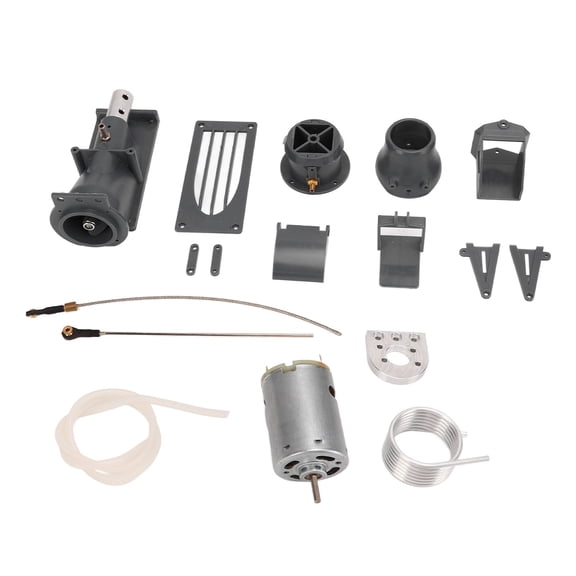 Xirurus RC Boat Thruster Jet Pump Set, Gray 26mm / 1 inch Propeller with 540 Brush Motor & Radiator Tube, 7.4V Water Thruster Upgrade Kit for Remote Control Model Ships Conversion