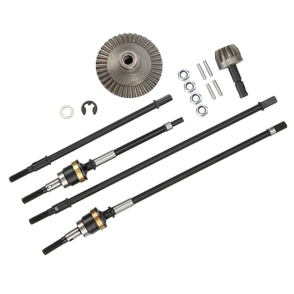 Xirurus RC Front Rear Drive Shaft Axle with 38T and 13T Gear Set for Axial Wraith RR10 90018 90020 Premium Steel Replacement Parts (17.00 inches / 43.18 cm Length)[cite: 1]