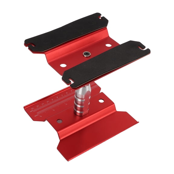 Xirurus RC Work Stand for 1/8 1/10 Scale Remote Control Cars 360 Degree Rotation Adjustable Repair Station Durable Aluminum Alloy Compact Portable Maintenance Platform Red
