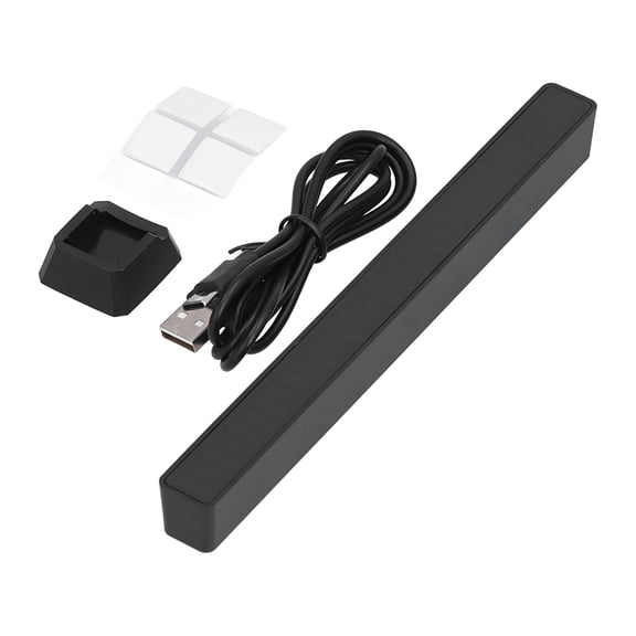 Xirurus RGB Light Bar Voice Control Ambient Light Music Atmosphere Lamp USB Powered Dynamic Sound Reactive LED Desktop Lighting for Car Home Studio Gaming Room Setup, Black