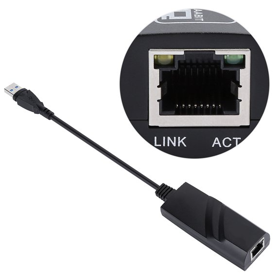 Xirurus RJ45 Ethernet Network LAN Adapter Fast Computer Accessory for PC USB 3.0 to 10/100/1000 Mbps