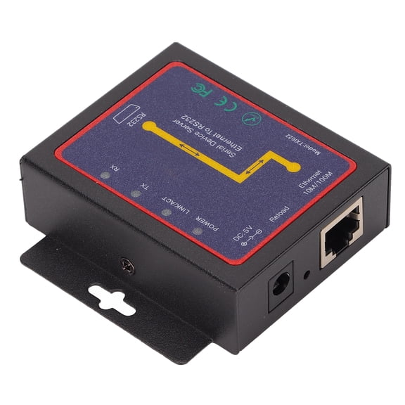 Xirurus RS232 to RJ45 Converter 10/100M Serial to Ethernet TCP/IP Server Adapter Module for Windows 10/8/7/XP, High Performance IP210 Chipset Aluminum Alloy Networking Solution (3.1x2.8x0.9 in)