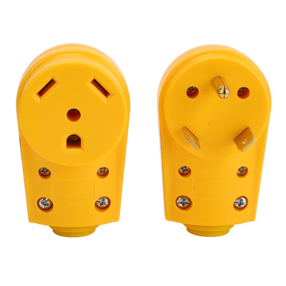 Xirurus RV Male and Female Plug Set 30 Amp TT-30P TT-30R Heavy Duty for Camping 5.9 inches / 15 cm