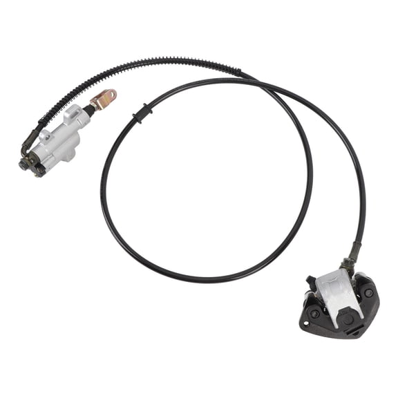 Xirurus Rear Brake Assembly Master Hydraulic Cylinder Caliper with Brake Pad and 1.55m (61.02 inches) Hose for ATV Quad Go Cart Kart