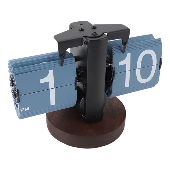 Xirurus Retro Digital Flip Desk Clock Mechanical Auto Down 12 Hours Blue, 8.1 inches / 20.5 cm