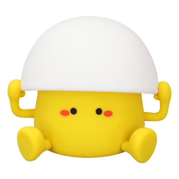 Xirurus Silicone Egg Night Lamp, Cute Cartoon Rechargeable Sleeping & Feeding Light for Children Bedroom, LED (4.33 inches / 11 cm)