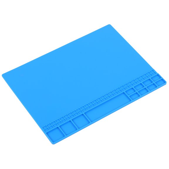Xirurus Silicone Heat Resistant Soldering Electronic Repair Mat Maintenance Insulation Pad Non-Magnetic Anti-Slip Workbench Mat for Soldering Station Repair Rework Dark Blue