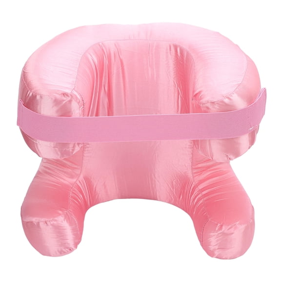 Xirurus Silk Memory‑Foam Face Pillow – Ergonomic Back‑Sleep Beauty Cushion, Soft Rose‑Pink Design