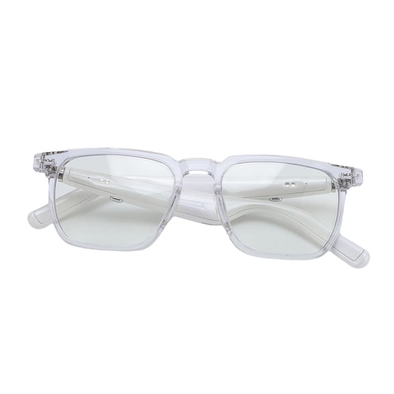 Xirurus Smart AI Translation Glasses Bluetooth 100+ Languages Real Time Translator Device with Built in Microphone and Speaker for Travel Music and Calls Everyday Use White
