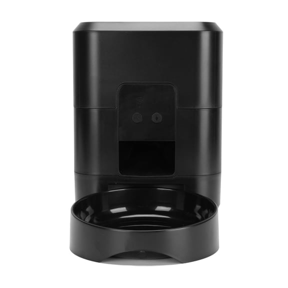 Xirurus Smart Automatic Pet Feeder App Controlled Timed Food Dispenser Portion Control For Cats And Dogs With Wi-Fi Connection And Dual Power Supply Regular Size (Black)