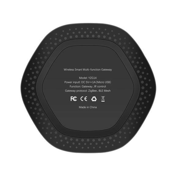Xirurus Smart Wireless Gateway IR Remote Control Zigbee 3.0 BLE Mesh 2.4G WiFi Voice Control Compatible with Alexa Google Home IFTTT Smart Life APP 3.52 inches / 89.6 mm Black[cite: 1]