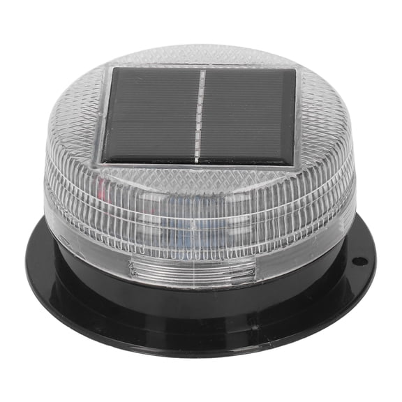 Xirurus Solar Warning Light 6 LED Beads Red Blue Alternate Waterproof Round Portable Road Warning Light 1 Each