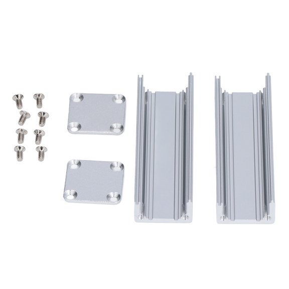Xirurus Split Type Aluminum Enclosure Junction Matte Silver Box for Circuit Board Wiring Housing Heavy Duty Electrical Equipment Box Shell Case, 1 x 1 x 3.1 inches / 25 x 25 x 80 mm