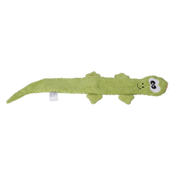 Xirurus Squeaky Lizard Dog Toy, Plush Teeth Grinding Training Chew Toys for Pet Supplies, Interactive Fetch Play Entertainment, Green Color, 19.7 inches / 50 cm Length
