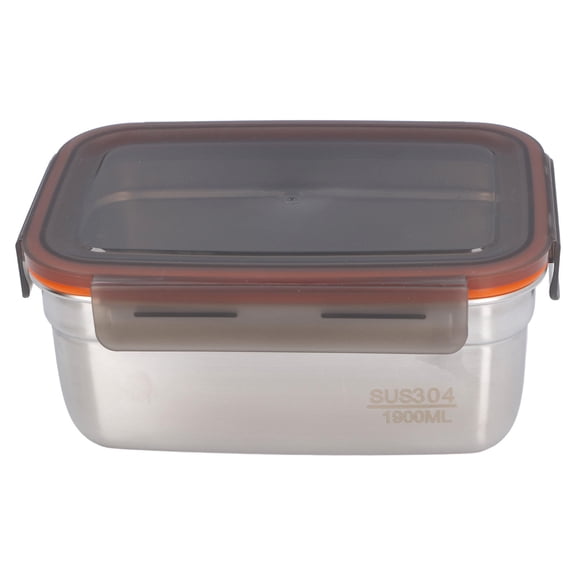 Xirurus Stainless Steel Food Storage Container, 1900ml Large Airtight Container, 304 Leakproof Container for Meal Prep, Leftovers, Pantry & Office, Eco Friendly