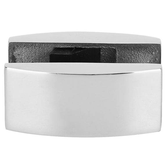 Xirurus Stainless Steel Glass Sliding Door Floor Roller Guide U-Shaped Swing Stopper, Adjustable 8-14mm (0.3-0.6 inches), Glossy Finish Shower Room Accessory