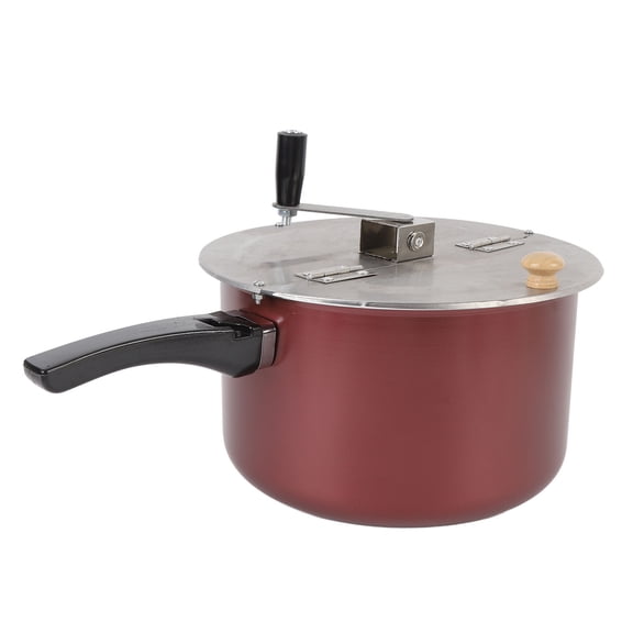 Xirurus Stainless Steel Hand Operated Stovetop Popcorn Popper Delicious Homemade Maker Machine Gas Induction Compatible 11.2 in / 28.5 cm
