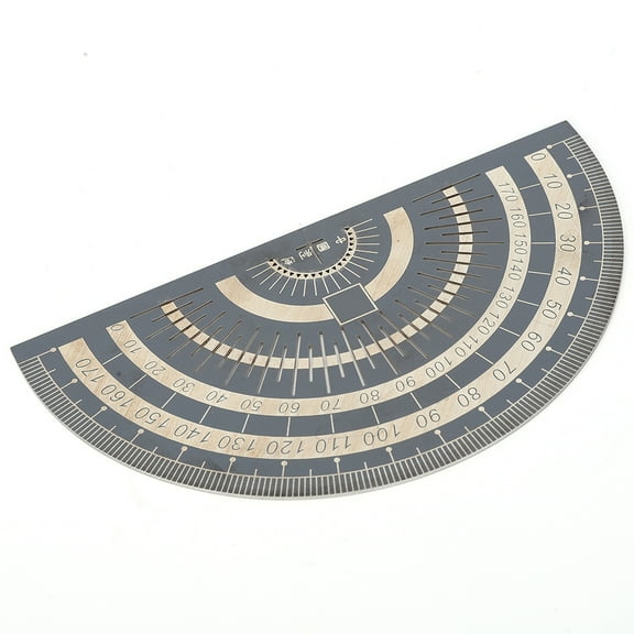 Xirurus Stainless Steel Protractor Angle Measuring Tool 0-180 Degree Black Electroplated Woodworking Ruler 4.9 x 2.6 Inches / 12.5 x 6.7 CM Semicircular Layout Marking Tool for Technical Drafting