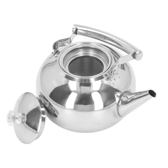 Xirurus Stainless Steel Teapot Tea Kettle with Removable Filter, High Temperature Resistance Coffee Server, Table Serving Pot for Home Hotel Restaurant, 1.5 Liters (50.7 oz)