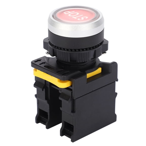 Xirurus Stop Waterproof Button Emergency Push Switch Self Resetting Manual Tools 10A AC220V Electric Controller for Industrial Control Dimensions 2.76 inches