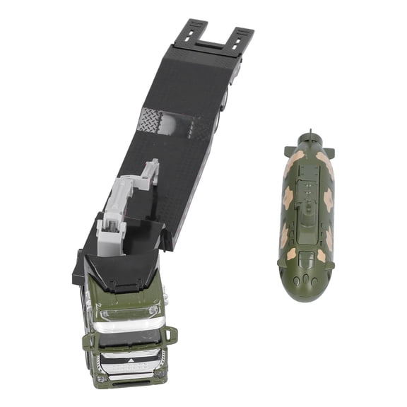 Xirurus Submarine Military Trucks Model Toy Set Alloy Highly Simulation Vehicle Toy for Children Kids Military Green 14.57 inches / 37 cm