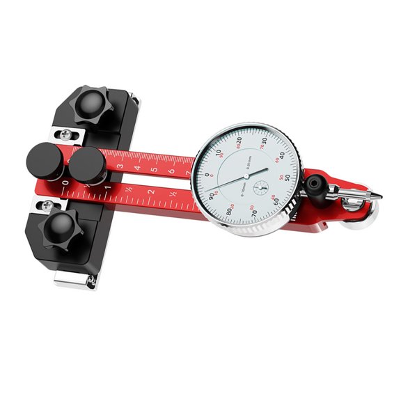 Xirurus Table Saw Alignment Gauge Calibrator Dial Indicator Thin Rip Jig Guide Accessories Woodworking Tool 0-120mm Adjustable 4.72 in Heavy-Duty Aluminum