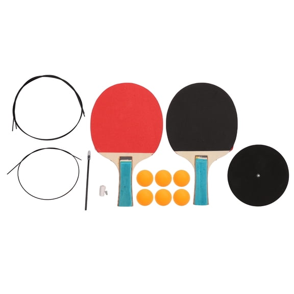 Xirurus Table Tennis Trainer Elastic Shaft Stainless Steel Base Self Training Pong Ball Practice Device with Paddles and Balls (16.5 cm / 6.5 inches Base)