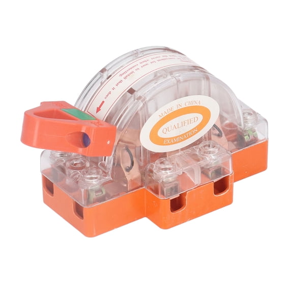 Xirurus Transparent Knife Switch 2P 32A Double Pole Safety Disconnect Switch with Indicator AC 220V for Generator Backup (5.51 inches / 14 cm)